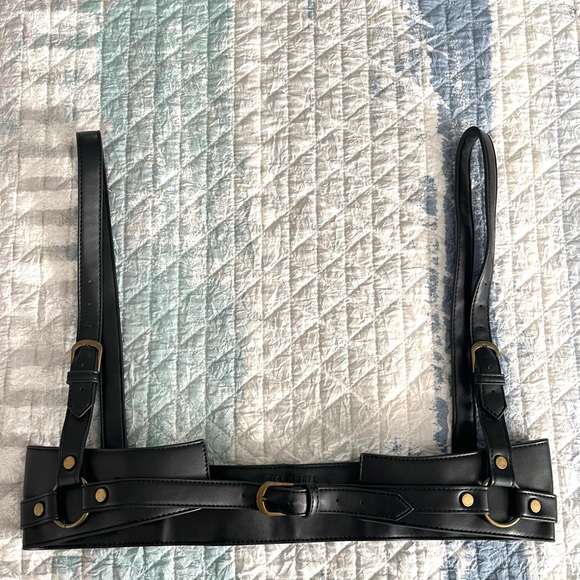 DISTURBIA Maeve Western Brass Harness Size S/M - Picture 6 of 10